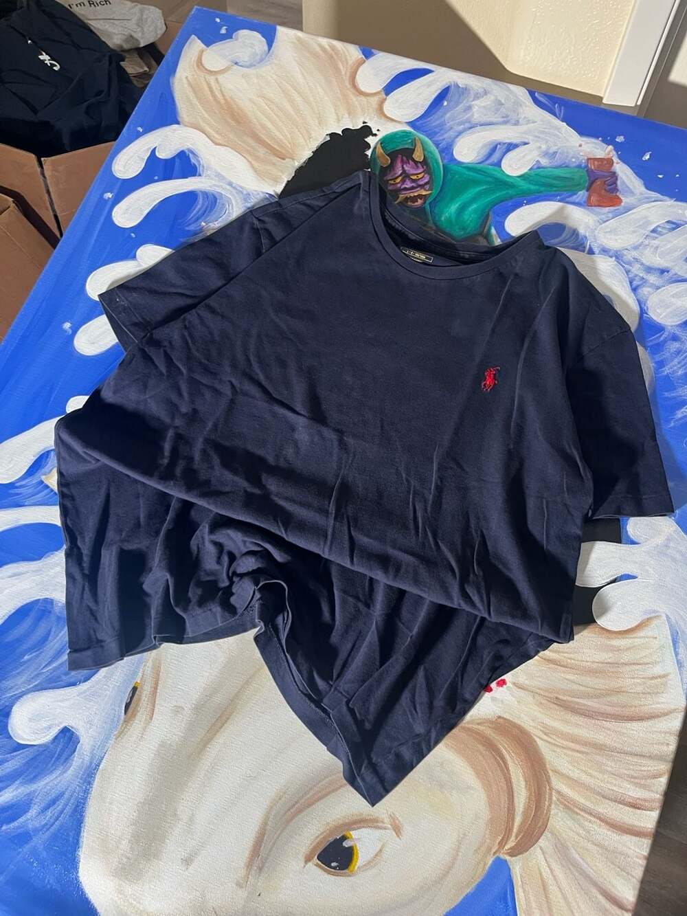 Polo Ralph Lauren Men's Navy Blue Short Sleeve T-Shirt Size L